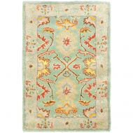 Safavieh Heritage Collection HG734A Handcrafted Traditional Oriental Light Blue and Ivory Wool Area Rug (2 x 3)
