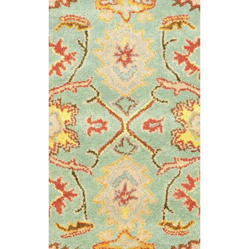  Safavieh Heritage Collection HG734A Handcrafted Traditional Oriental Light Blue and Ivory Wool Area Rug (2 x 3)