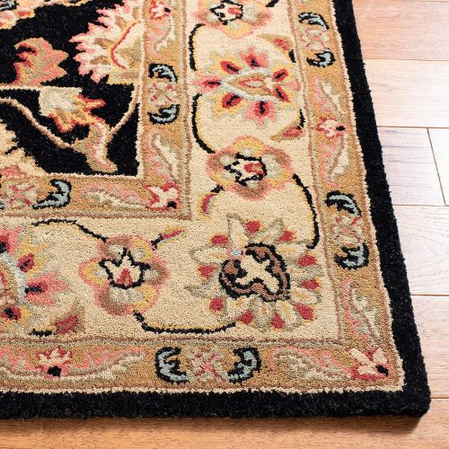  Safavieh Heritage Collection HG957A Handcrafted Traditional Oriental Black and Gold Wool Area Rug (23 x 4)