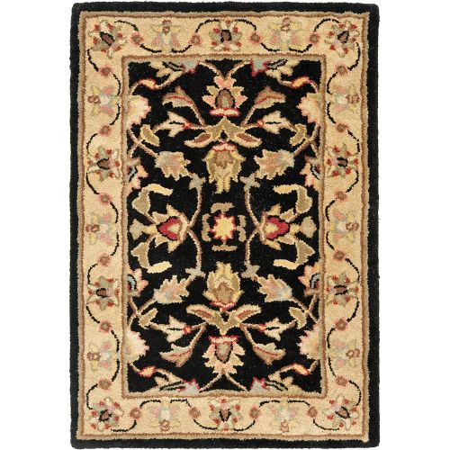  Safavieh Heritage Collection HG957A Handcrafted Traditional Oriental Black and Gold Wool Area Rug (23 x 4)