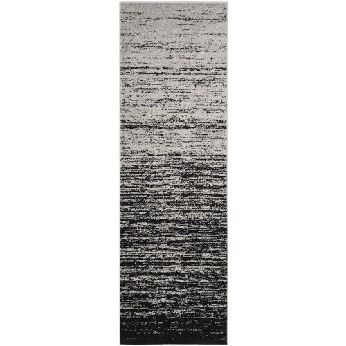  Safavieh Adirondack Collection ADR113A Silver and Black Modern Abstract Runner (26 x 6)