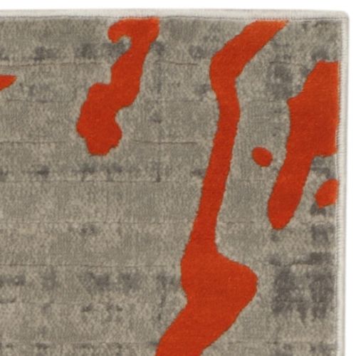 Safavieh Porcello Collection PRL7735F Light Grey and Orange Runner (24 x 67)