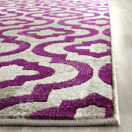  Safavieh Porcello Collection PRL7734B Light Grey and Purple Runner (24 x 67)