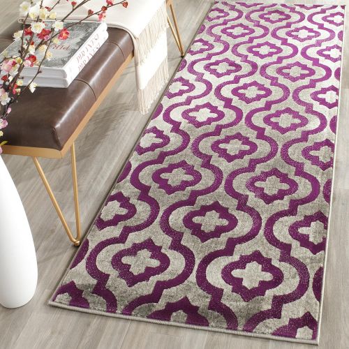  Safavieh Porcello Collection PRL7734B Light Grey and Purple Runner (24 x 67)