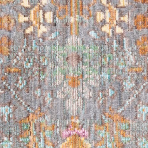  Safavieh Valencia Collection VAL108C Grey and Multi Vintage Distressed Silky Polyester Area Rug (3 x 5)