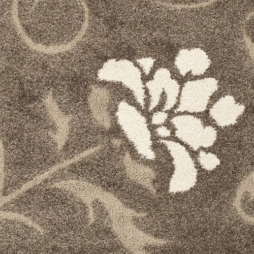  Safavieh Florida Shag Collection SG464-7913 Smoke and Beige Square Area Rug (4 Square)