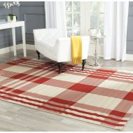 Safavieh Courtyard Collection CY6201-238 Red and Bone Indoor/ Outdoor Area Rug (4 x 57)
