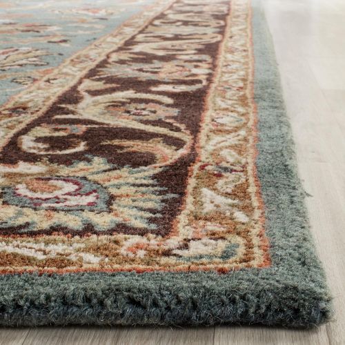  Safavieh Heritage Collection HG812B Handcrafted Traditional Oriental Blue and Brown Wool Area Rug (4 x 6)