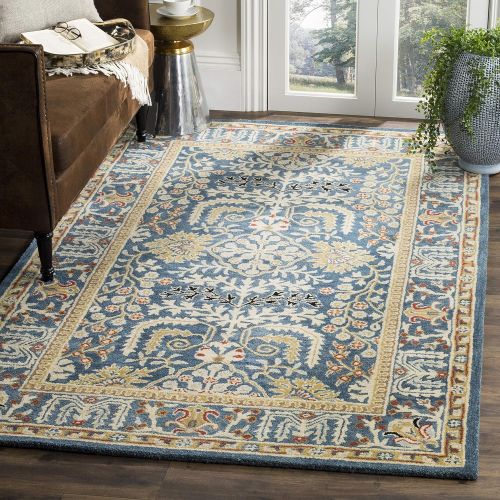  Safavieh Antiquities Collection AT64B Handmade Traditional Dark Blue and Multi Area Rug (3 x 5)