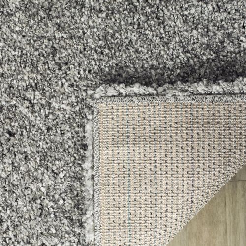  Safavieh California Premium Shag Collection SG151-7575 Silver Square Area Rug (53 Square)