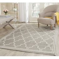 Safavieh Amherst Collection AMT414B Light Grey and Ivory Indoor/ Outdoor Area Rug, 3 feet by 5 feet (3 x 5)