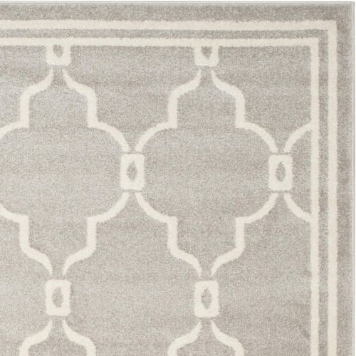  Safavieh Amherst Collection AMT414B Light Grey and Ivory Indoor/ Outdoor Area Rug, 3 feet by 5 feet (3 x 5)