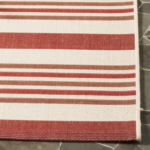  Safavieh Courtyard Collection CYL7062-238A Beige and Red Indoor/ Outdoor Area Rug (5 x 8)