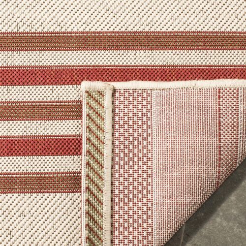  Safavieh Courtyard Collection CYL7062-238A Beige and Red Indoor/ Outdoor Area Rug (5 x 8)