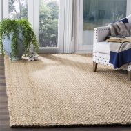 Safavieh Natural Fiber Collection NF401A Hand-Woven Basketweave Natural Jute Area Rug (3 x 5)