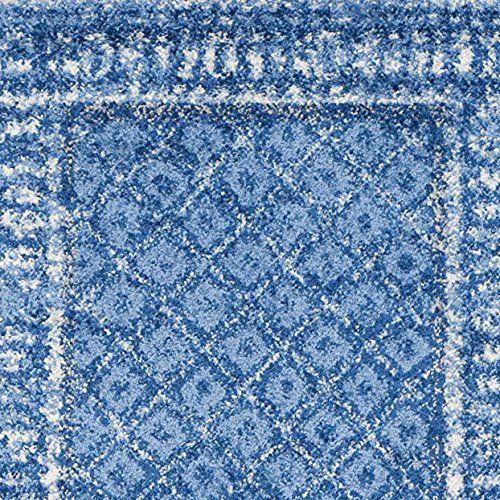  Safavieh Adirondack Collection ADR110F Light Blue and Dark Blue Vintage Distressed Area Rug (26 x 4)