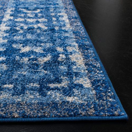  Safavieh Adirondack Collection ADR110F Light Blue and Dark Blue Vintage Distressed Area Rug (26 x 4)