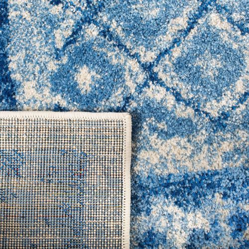  Safavieh Adirondack Collection ADR110F Light Blue and Dark Blue Vintage Distressed Area Rug (26 x 4)