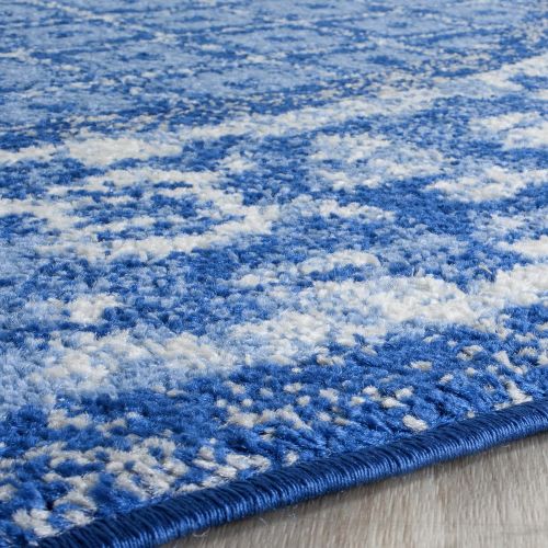  Safavieh Adirondack Collection ADR110F Light Blue and Dark Blue Vintage Distressed Area Rug (26 x 4)