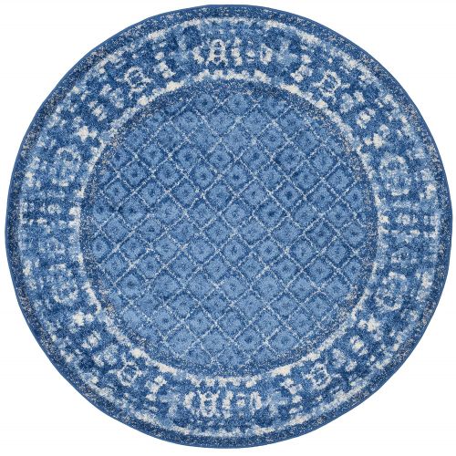  Safavieh Adirondack Collection ADR110F Light Blue and Dark Blue Vintage Distressed Area Rug (26 x 4)