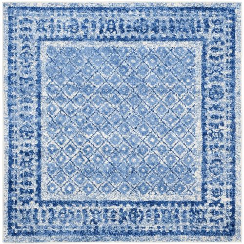  Safavieh Adirondack Collection ADR110F Light Blue and Dark Blue Vintage Distressed Area Rug (26 x 4)