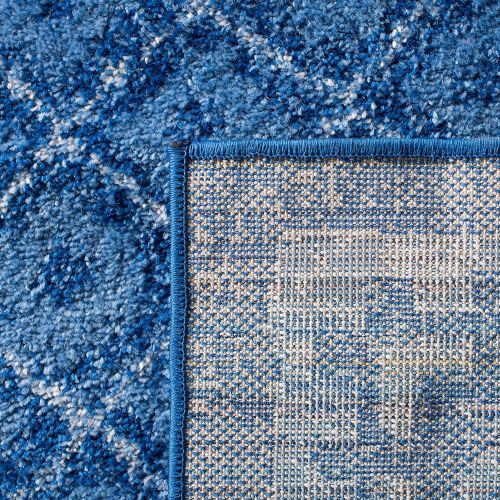  Safavieh Adirondack Collection ADR110F Light Blue and Dark Blue Vintage Distressed Area Rug (26 x 4)