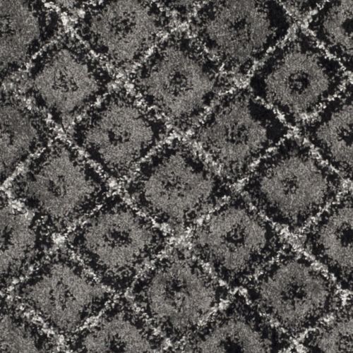  Safavieh Adirondack Collection ADR110A Black and Silver Vintage Distressed Square Area Rug (6 Square)