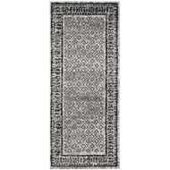 Safavieh Adirondack Collection ADR110B Ivory and Silver Vintage Distressed Runner (26 x 18)