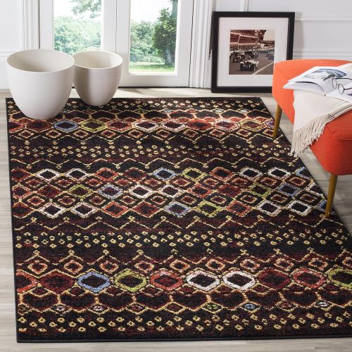  Safavieh AMS108P-10 Area - Rugs, 10 x 14, Black/Multi