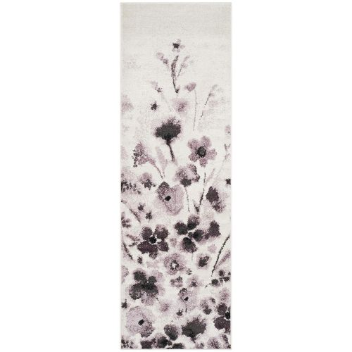  Safavieh Adirondack Collection ADR127L Ivory and Purple Vintage Floral Runner (26 x 6)