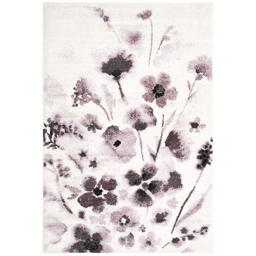  Safavieh Adirondack Collection ADR127L Ivory and Purple Vintage Floral Area Rug (6 x 9)