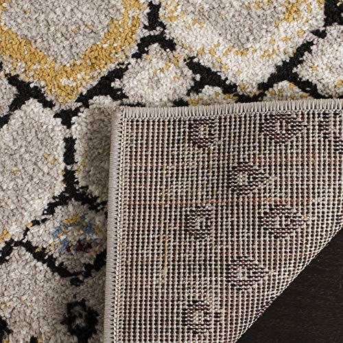  Safavieh Amsterdam Collection AMS108G Southwestern Bohemian Light Grey and Multi Area Rug (51 x 76)