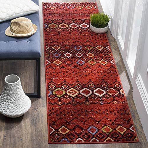  Safavieh Amsterdam Collection AMS108D Runner, 2 3 x 12, Terracotta/Multi