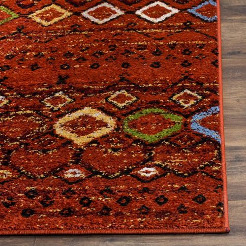  Safavieh Amsterdam Collection AMS108D Runner, 2 3 x 12, Terracotta/Multi