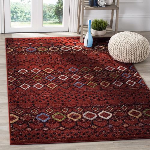  Safavieh Amsterdam Collection AMS108D Southwestern Bohemian Terracotta and Multi Area Rug (3 x 5)