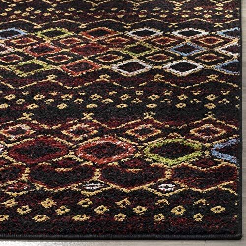  Safavieh Amsterdam Collection AMS108P Southwestern Bohemian Black and Multi Area Rug (51 x 76)