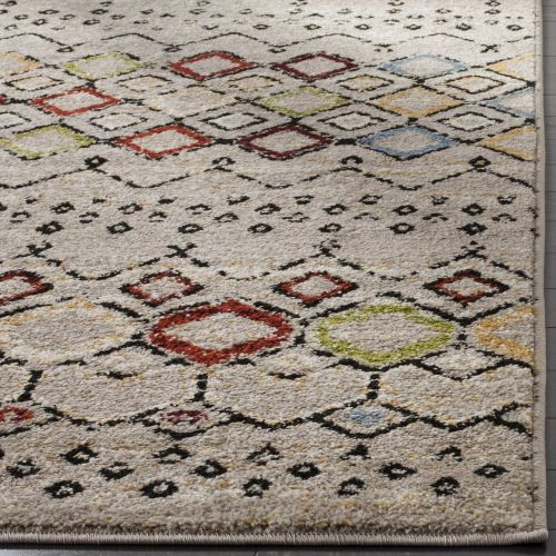  Safavieh AMS108G-10 Area - Rugs, 10 x 14, Light Grey/Multi