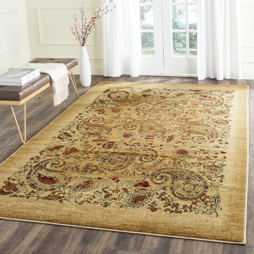  Safavieh Lyndhurst Collection LNH224A Traditional Paisley Beige and Multi Square Area Rug (7 Square)