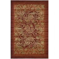 Safavieh Lyndhurst Collection LNH224B Traditional Paisley Red and Multi Area Rug (53 x 76)
