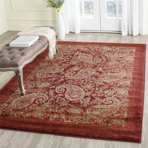  Safavieh Lyndhurst Collection LNH224B Traditional Paisley Red and Multi Area Rug (6 x 9)