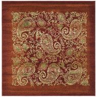 Safavieh Lyndhurst Collection LNH224B Traditional Paisley Red and Multi Square Area Rug (8 Square)