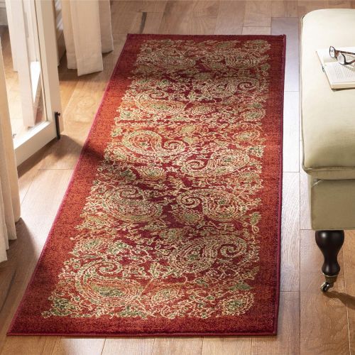  Safavieh Lyndhurst Collection LNH224B Traditional Paisley Red and Multi Runner (23 x 12)