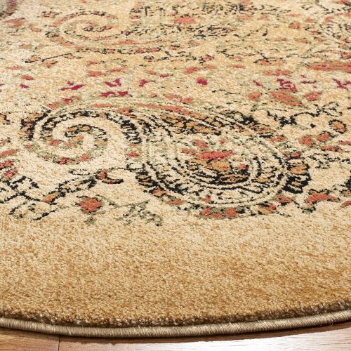  Safavieh Lyndhurst Collection LNH224A Traditional Paisley Beige and Multi Round Area Rug (4 Diameter)