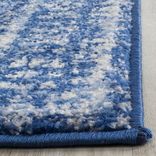  Safavieh Adirondack Collection ADR110F Light Blue and Dark Blue Vintage Distressed Runner (26 x 10)