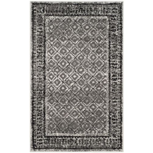  Safavieh Adirondack Collection ADR110B Ivory and Silver Vintage Distressed Area Rug (26 x 4)