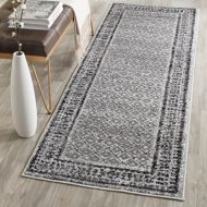 Safavieh Adirondack Collection ADR110B Ivory and Silver Vintage Distressed Runner (26 x 10)