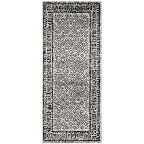  Safavieh Adirondack Collection ADR110B Ivory and Silver Vintage Distressed Runner (26 x 10)