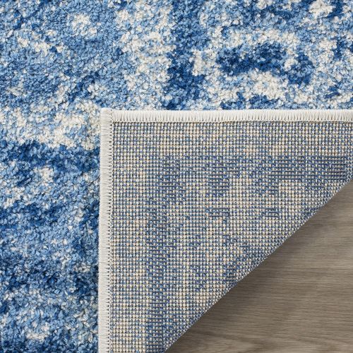  Safavieh Adirondack Collection ADR110D Silver and Blue Vintage Distressed Square Area Rug (8 Square)