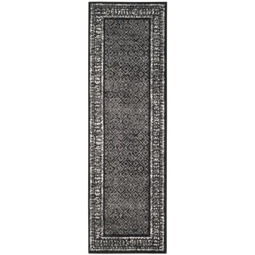  Safavieh Adirondack Collection ADR110A Black and Silver Vintage Distressed Runner (26 x 22)