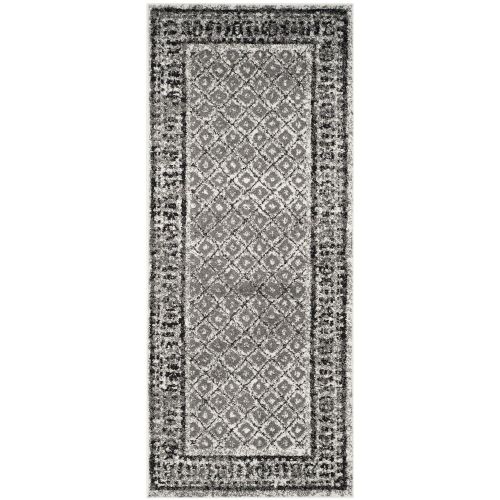  Safavieh Adirondack Collection ADR110B Ivory and Silver Vintage Distressed Runner (26 x 6)